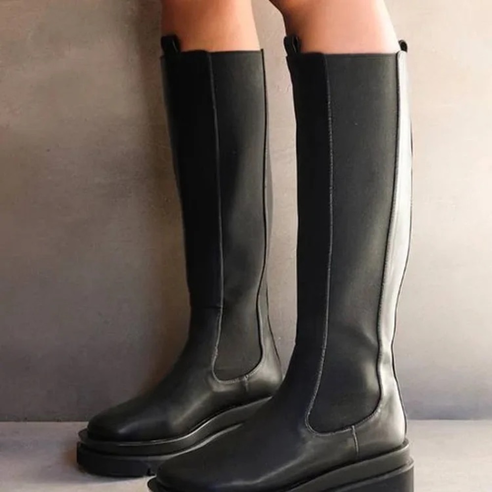 Billini Wynona Black Long Combat Boots